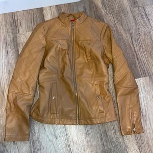 brown Guess Leather Jacket